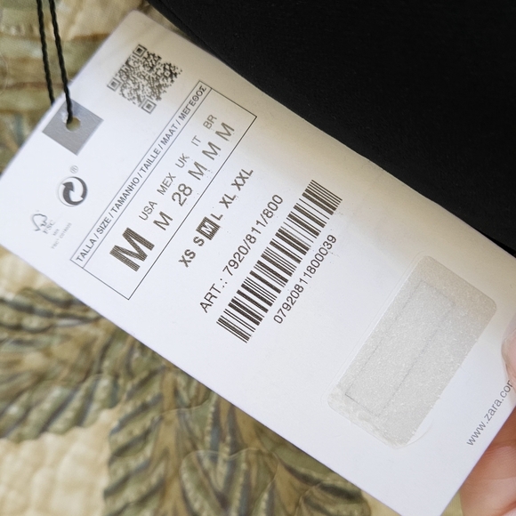 ZARA Shoulder Pad Mini Dress In Black. Size Medium NWT - Picture 6 of 14